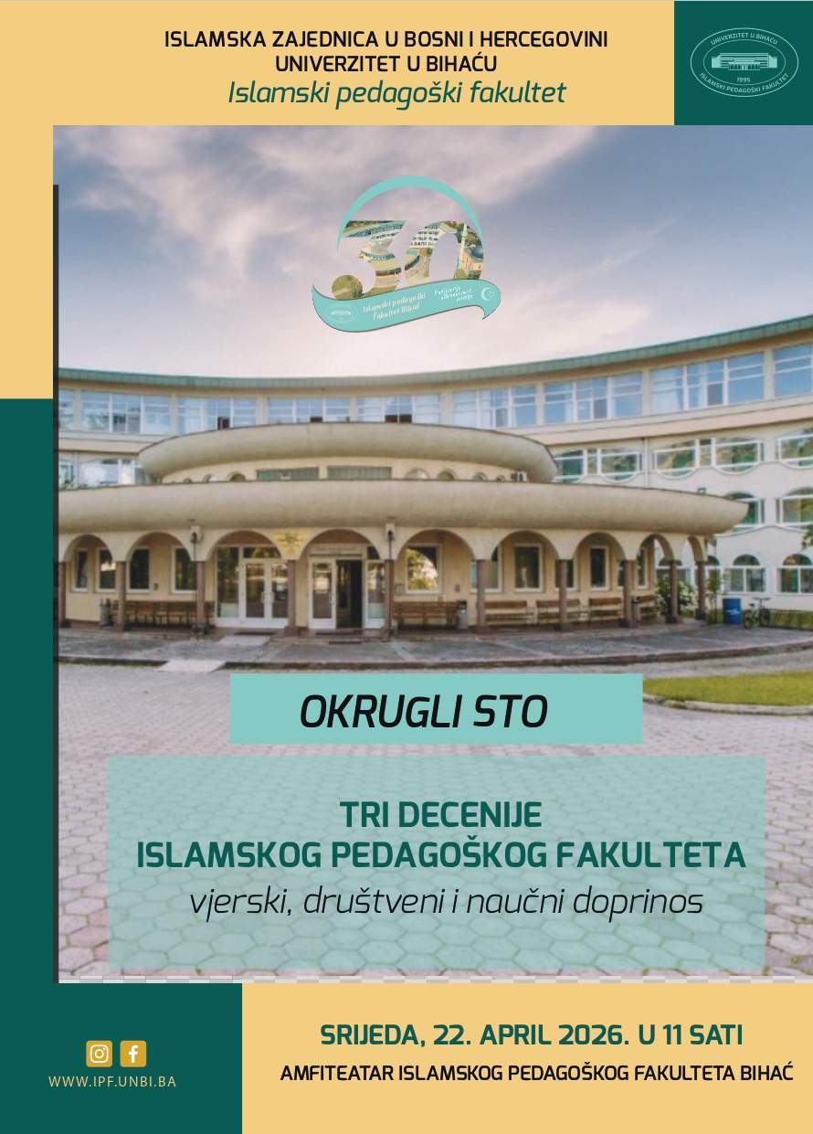 Program za ucesnike.jpg - U sriijedu okrugli sto o tri decenije rada Islamskog pedago&scaron;kog fakulteta u Bihaću
